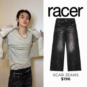 Quần jeans wash bạc